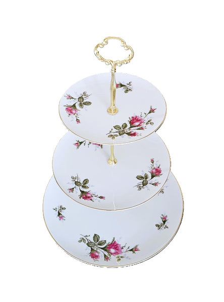 3-Tier Rose Porcelain Cake Stands