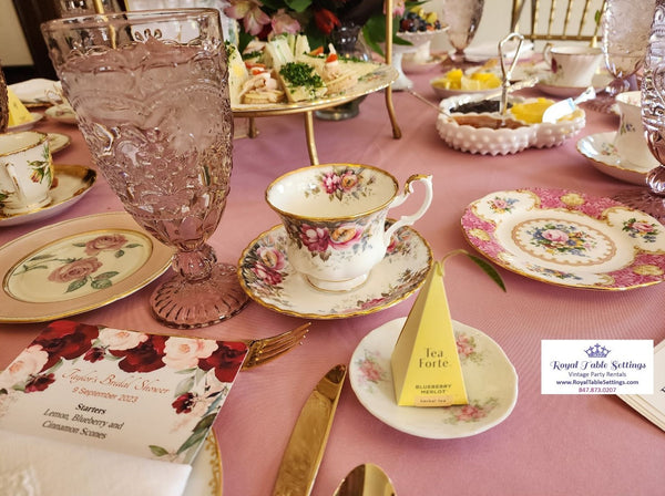 Mini Dish Tea Bag Holder Butter Pat  Party Rentals by Royal Table Settings
