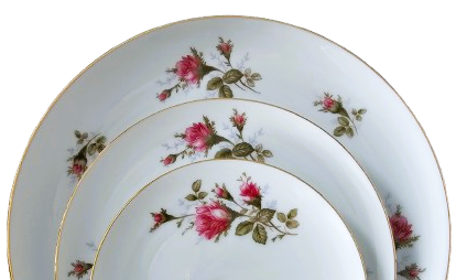 3-Tier Rose Porcelain Cake Stands