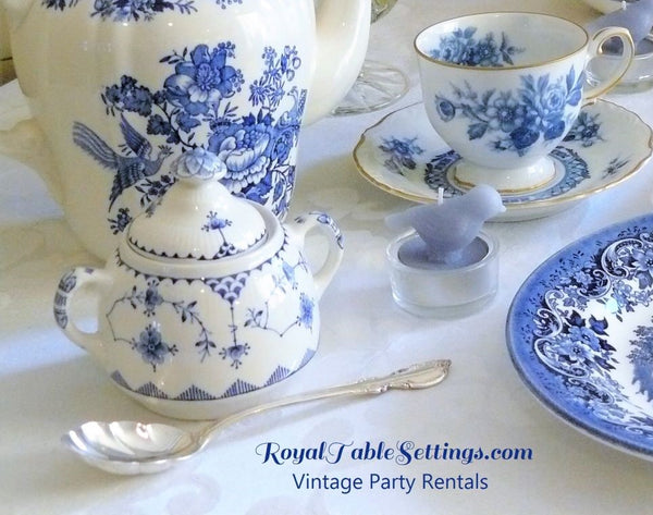 Adorn your table with a small but unique vintage sugar spoon. Silver-Plated. Party rental. Royal Table Settings