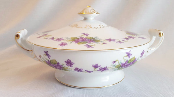 Vintage Covered Serving Bowls for your wedding. Party Rentals by Royal Table Settings.