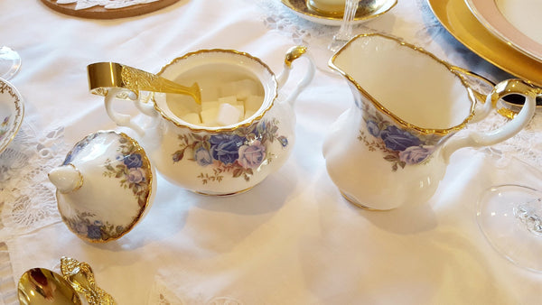 Large Vintage Creamer & Sugar Bowl