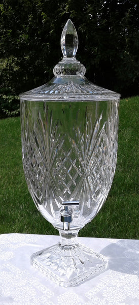 Large Crystal Beverage Dispenser. Party Rentals by Royal Table Settings.