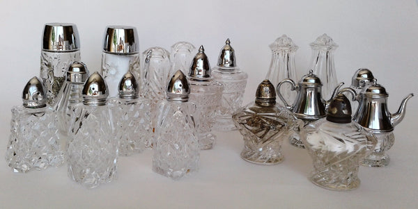 Crystal & Glass Salt & Pepper Sets by Royal Table Settings