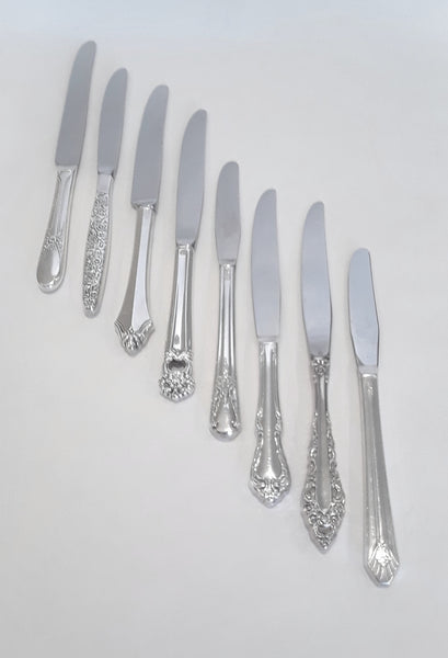 Silver-Plated Knives - Vintage Party Rentals. Royal Table Settings.
