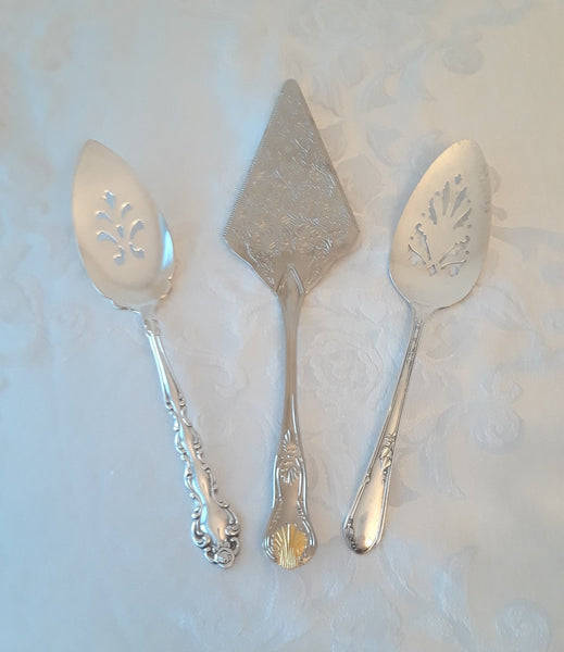 Silver-Plated Cake Servers