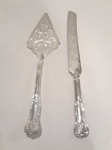 Sheffield Silver-plated Cake Knife & Server Set