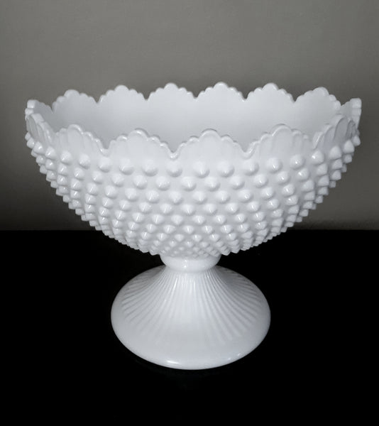 Medium - Oval Milk Glass Candy Dish