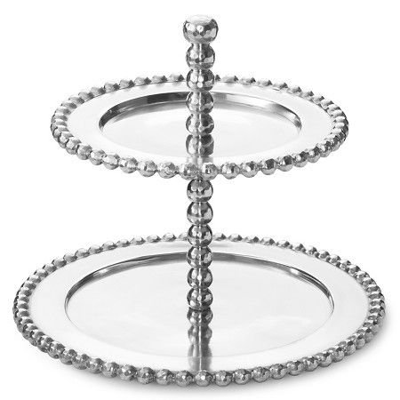 2-Tier Beaded Dessert Stand