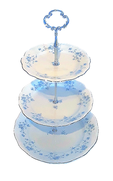 Cake Stand Blue And White 7.5 Inch