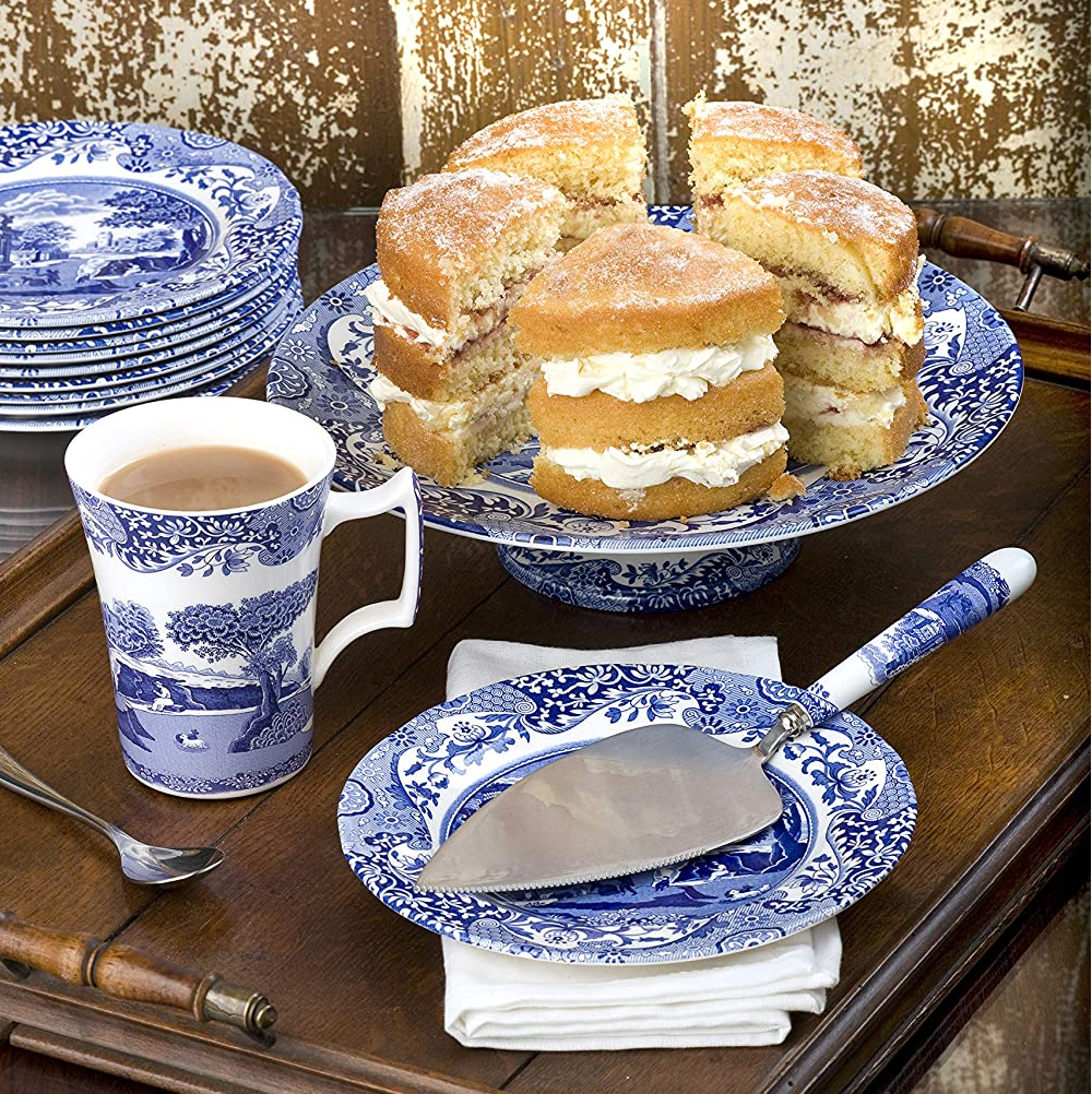 Blue top cake stand