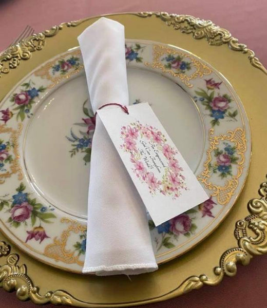 Pre-Rolled and tied Napkins for your event. Services by Royal Table Settings.