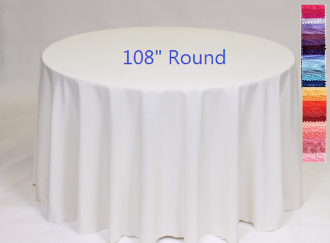 108" Tablecloth white Rental by Royal Table Settings.