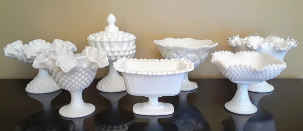 Medium Size Milk Glass Candy Dishes