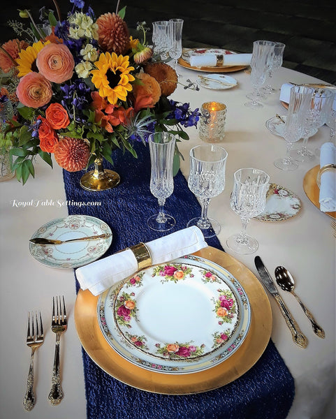 Vintage Dinner Plates.. Vintage Rentals. Perfect for Fall Wedding.  Vintage Party Rentals. China rentals. Dinner Plate Rentals. 