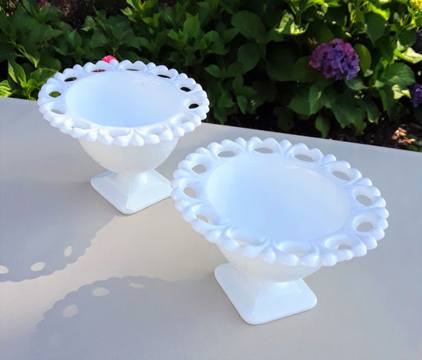 Small - Milk Glass Candy Dish