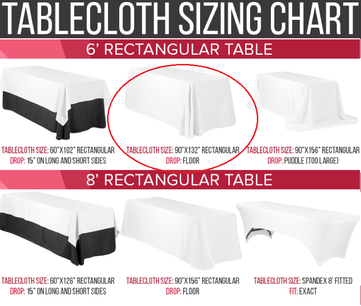 Black Rectangular Tablecloth Rental - Polyester