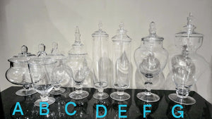 Apothecary Jars Party Rentals by Royal Table Settings 