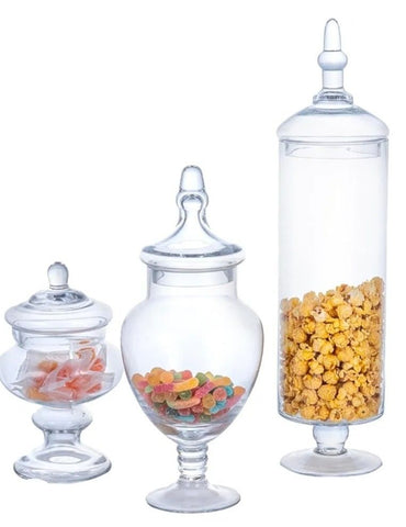 Apothecary Jars Party Rentals by Royal Table Settings