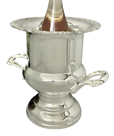 Vintage Champagne Silver-Plated Bucket party rentals by Royal Table Settings 