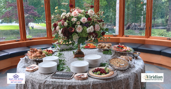 Vintage Silver-Plated Buffet Serving Pieces by Royal Table Settings food by Viridian Personal Chef