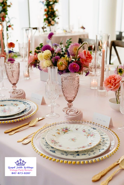 Pink Glass Goblet