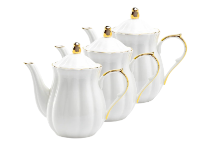 White Teapots by Royal Table Settings Tea Party Rentals Weddings Bridal Showers Baby Shower