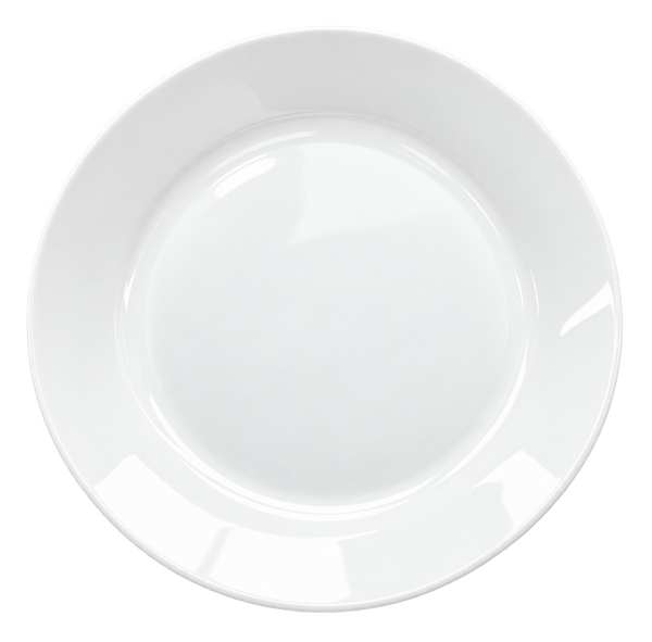 White Glass Salad Plate Party Rentals by Royal Table Settings