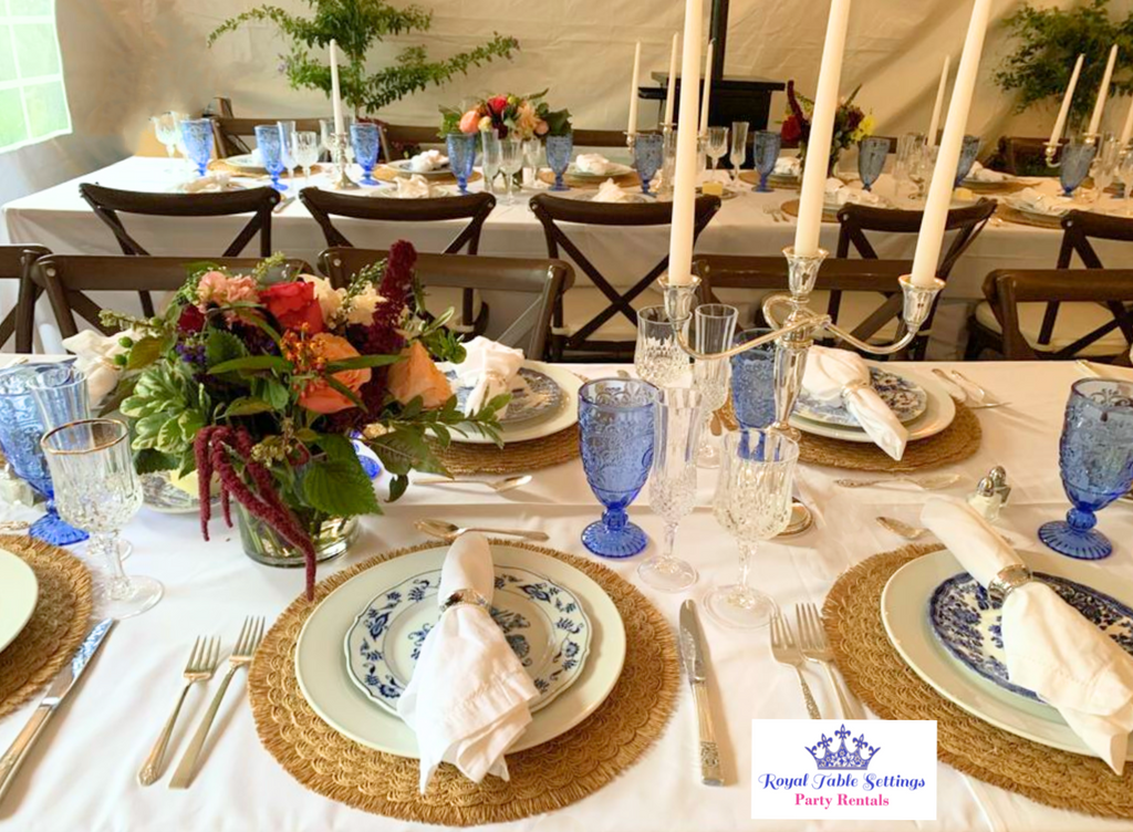 Blue & White Salad Plates - Royal Table Settings – Royal Table Settings ...