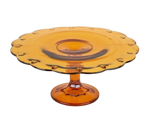 Amber Glass Cake Stand