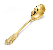 Adorn your table with a small unique vintage sugar spoon. Gold. Party rental. Royal Table Settings