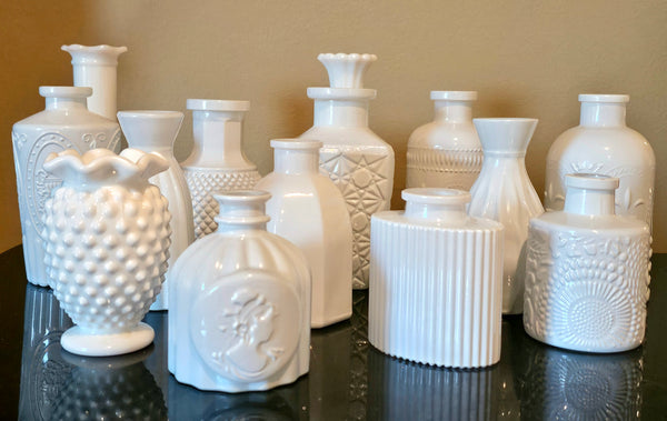White Bud Vases
