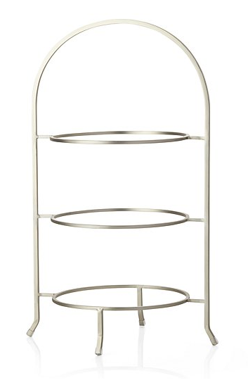 3-Tier Metal Stand With Vintage Glass Plates - Royal Table