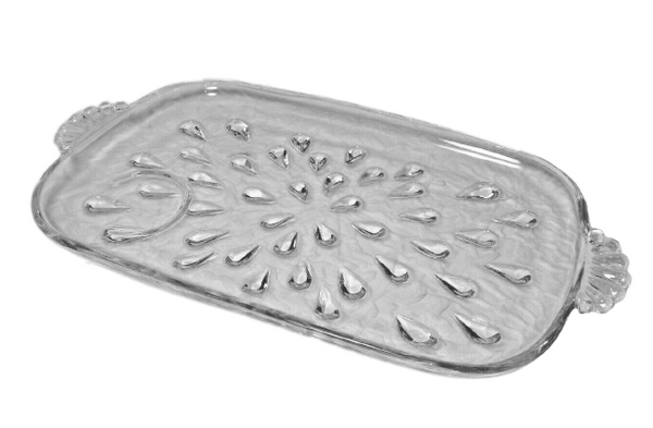 Glass Sandwich Tray perfect for tea party or birthday party. Vintage Party Rentals by Royal Table Settings