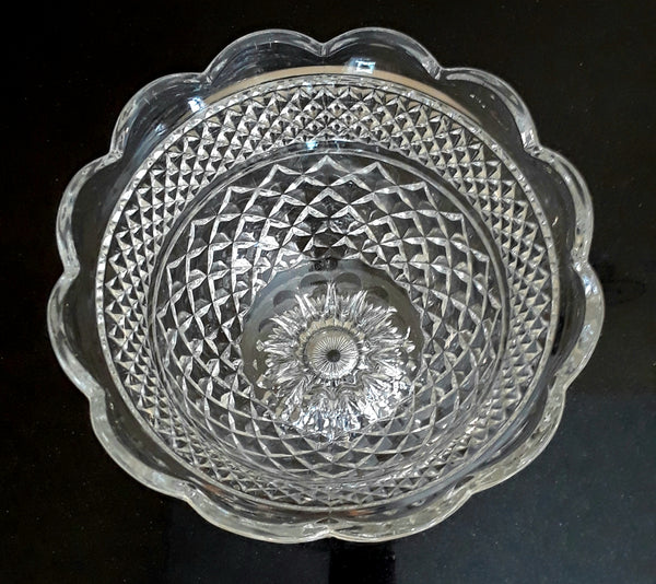 Diamond Pattern Scalloped Compote party rentals by Royal Table Settings 
