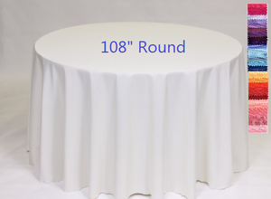 108" Tablecloth white Rental by Royal Table Settings.