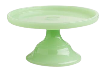Green Glass Pedestal Cake Stand