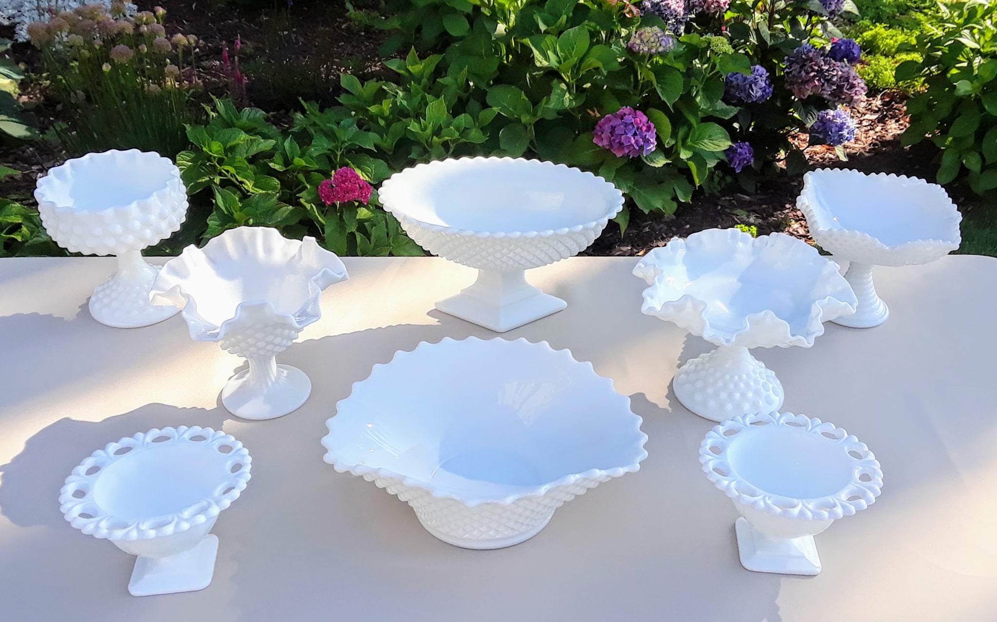 White glass dishes cheap