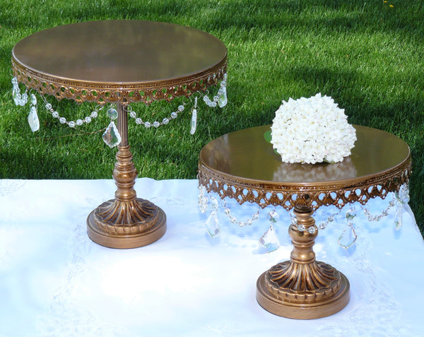 Round Chandelier Cake Stands  for Rental by Royal Table Settings