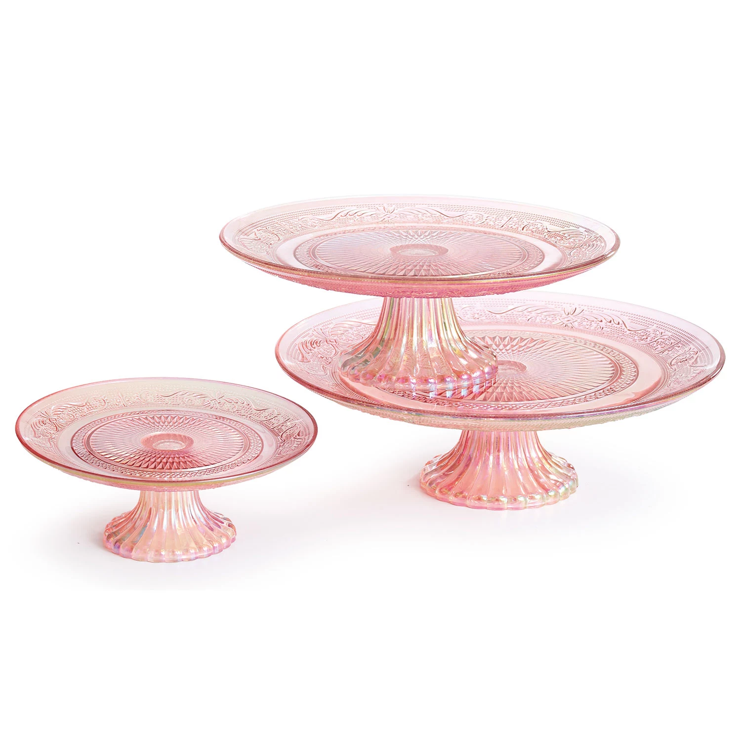 Antique pedestal cake shop plates