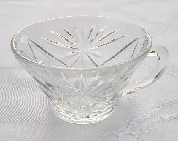 Glass Star pattern punch bowl cup