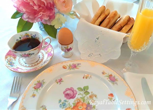 Breakfast Table Settings by Royal Table Settings Vintage Party Rentals