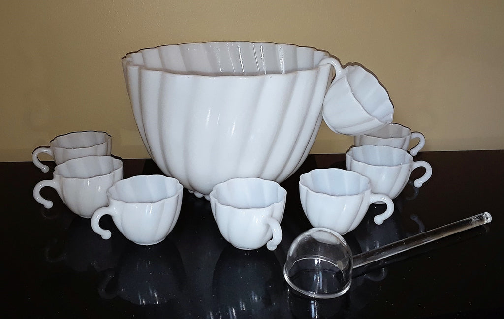 Glass Punch Bowl Set