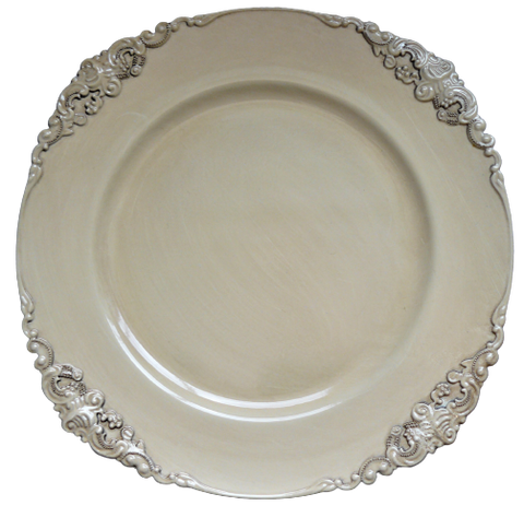 Victorian Charger Ivory / Service Plate