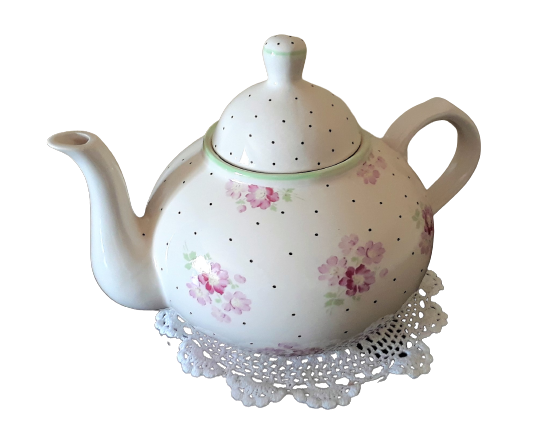 Country Teapot. Party Rentals by Royal Table Settings.