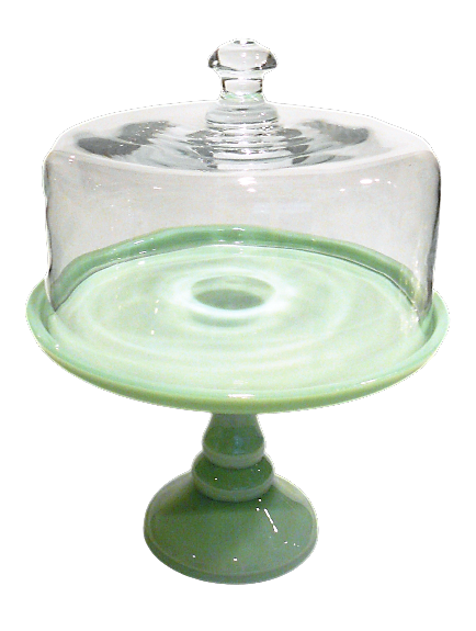 Traditional Cream Ceramic Cake Stand With Glass Display Dome. - Etsy