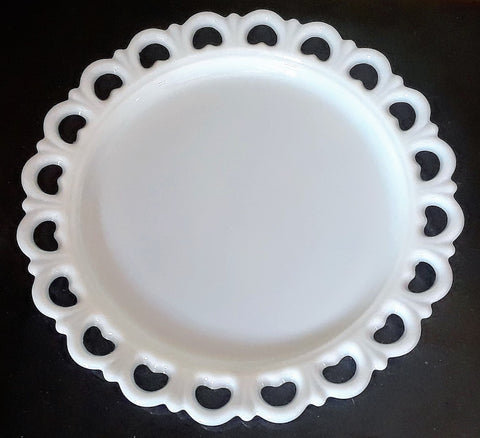 Milk Glass Round Platter