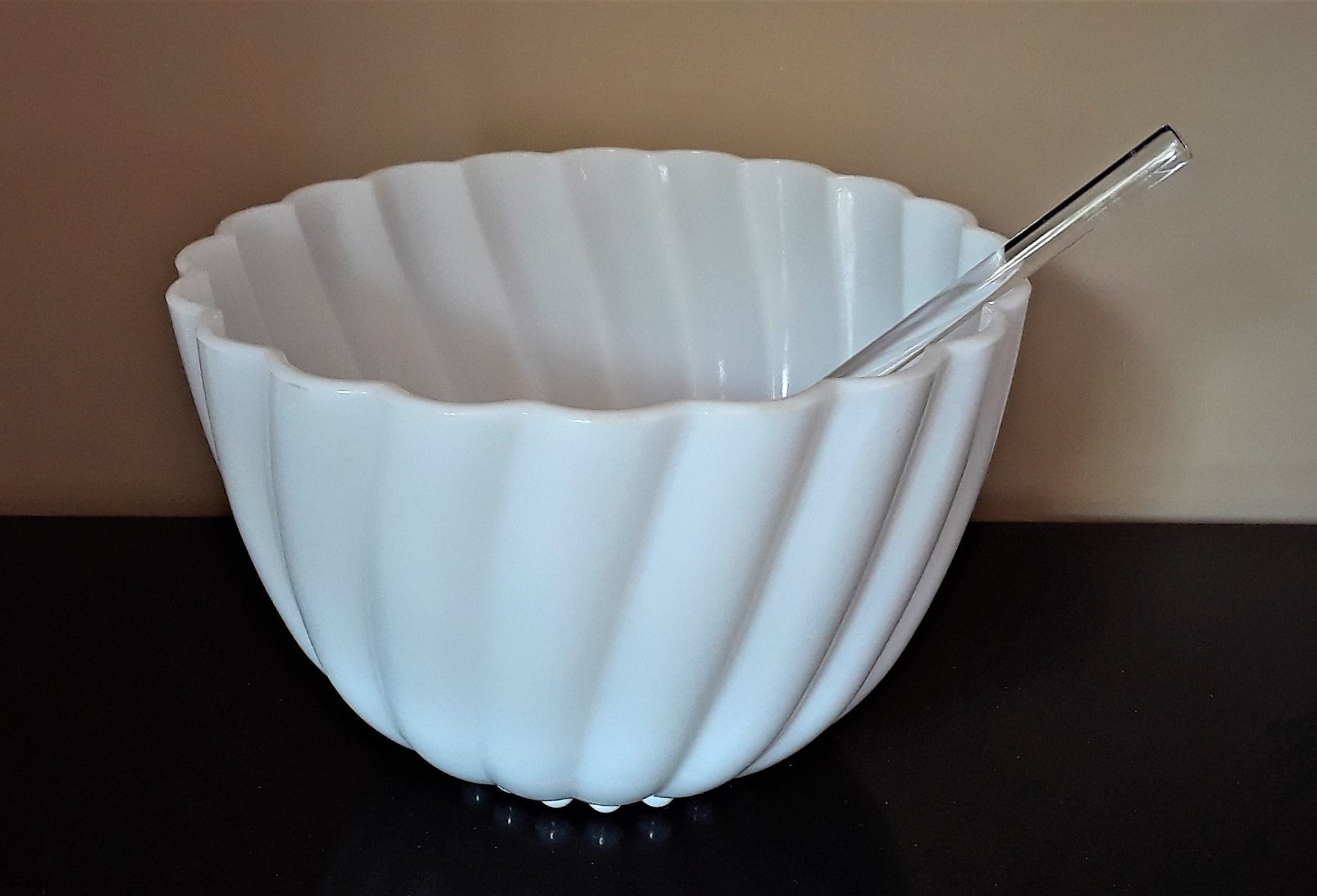 Milk Glass Punch Bowl. Party Rentals. Royal Table Settings